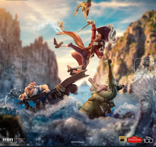 Peter Pan VS Hook Capitão Gancho Deluxe Iron Studios Disney Disney Peter Pan # - Produto Original