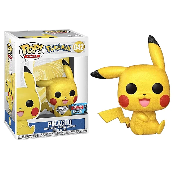 Pikachu 842 DIAMOND Funko Pop Pokemon Exclusivo-Pokemon-842