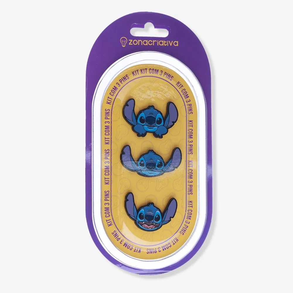 Placas E Quadros Decorativos Kit Pins Stitch Zona Criativa # - Produto Original