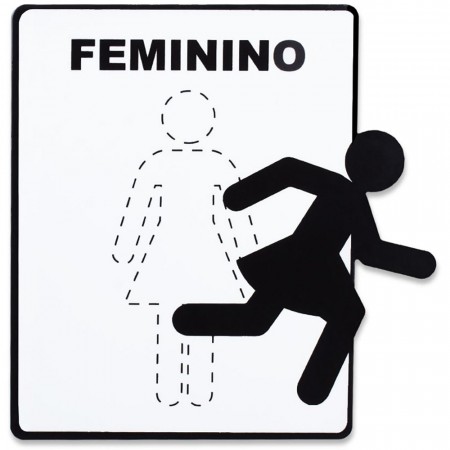 Placa Decorativa Banheiro Feminino Geguton # - Produto Original
