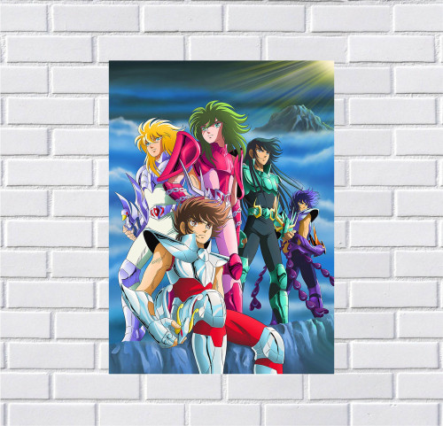 Placa Decorativa MDF CDZ ANIME (28x20 A4) - CDZ - Cavaleiros Do Zodiaco - #