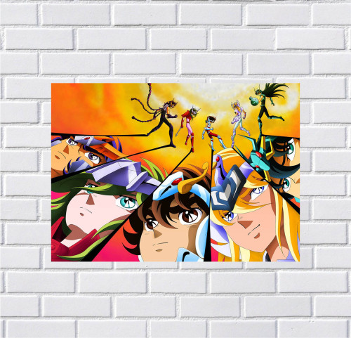 Placa Decorativa MDF CDZ ANIME 3 (28x20 A4) - Cavaleiros Do Zodíaco - #