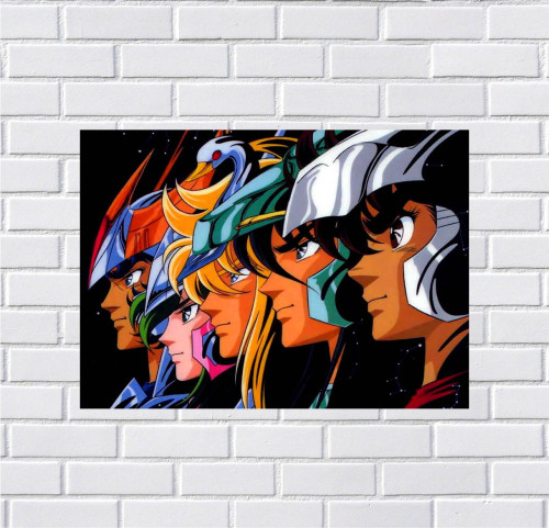 Placa Decorativa MDF CDZ ANIME 4 (28x20 A4) - Cavaleiros Do Zodíaco - #