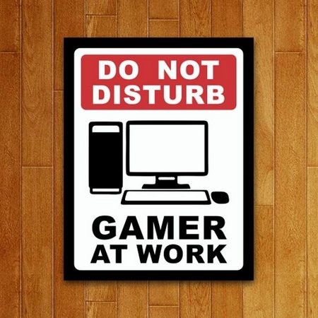 Placa Gamer At Work - Pc-Legião Nerd-