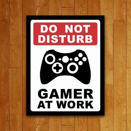 Placa Gamer At Work - Xb-Legião Nerd-