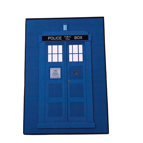 Placa Mdf Com Fita Dupla Face Police Box Doctor Who # - Produto Original