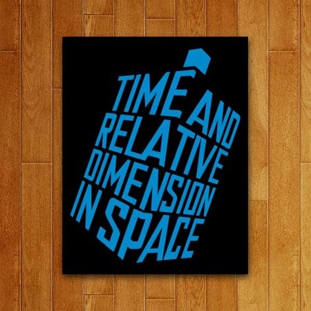 Placa Time And Space Doctor Who-Legião Nerd-