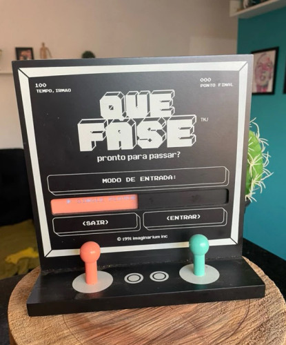 Placa de Porta com Led Gamer Que Fase-Que fase-
