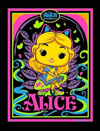 Placa E Quadro Decorativo Funko Poster Blacklight Alice No País Das Maravilhas: Alice Disney Alice In Wonderland # - Produto Original