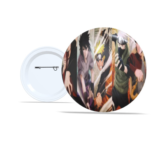 Placas E Quadros Decorativos 🔥kit Com 10 Botton 5,8cm Naruto Personalizado Personagens Anime Acessório Geek Otaku-Botton-