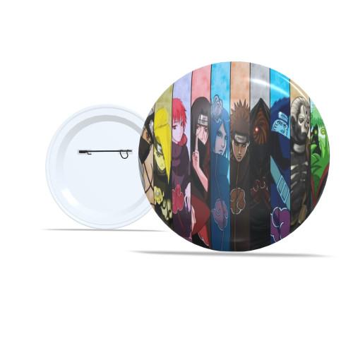 Placas E Quadros Decorativos 🔥kit Com 10 Botton 5,8cm Naruto Personalizado Personagens Anime Acessório Geek Otaku - Botton - #