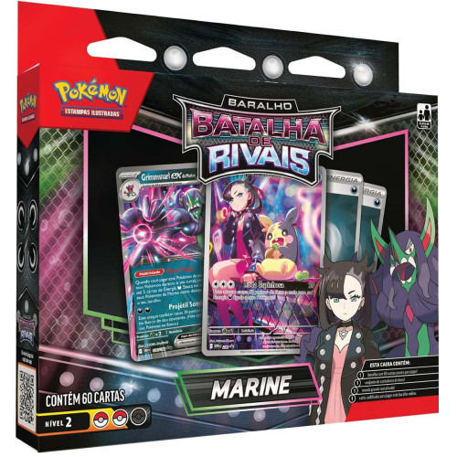 Pokemon Baralho Batalha de Rivais Marine 60 Cartas Copag TCG-Pokemon Estampas Ilustradas-