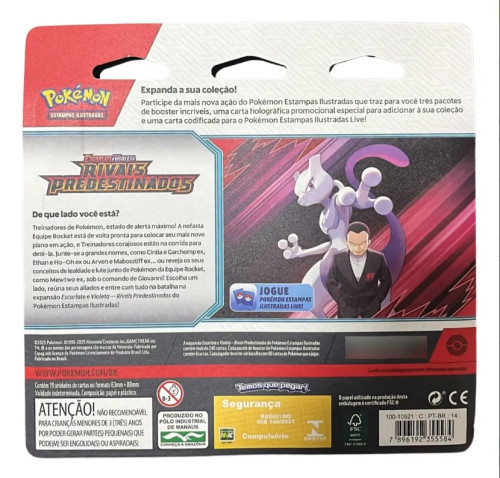 Pokémon Blister Triplo Zebstrika Rivais Predestinados Ev10 - Pokemon - #