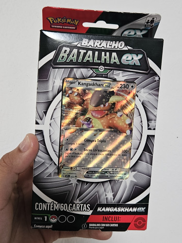 Pokemon Deck De Batalha Tcg Kangaskhan Ex - 003 Copag 60 Cartas Pokemon Estampas Ilustradas # - Produto Original