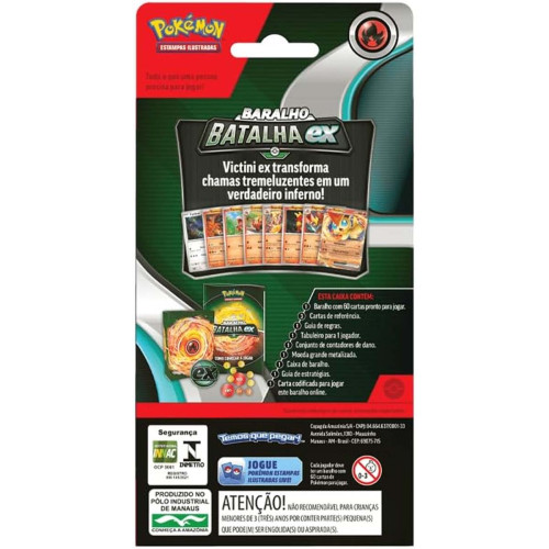Pokemon Deck de Batalha TCG Victini Ex PS 190 Copag 60 Cartas - Pokemon Estampas Ilustradas - #