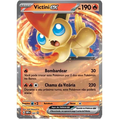 Pokemon Deck de Batalha TCG Victini Ex PS 190 Copag 60 Cartas - Pokemon Estampas Ilustradas - #