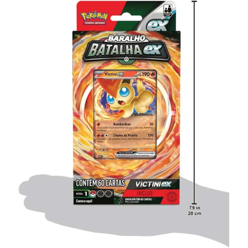 Pokemon Deck de Batalha TCG Victini Ex PS 190 Copag 60 Cartas - Pokemon Estampas Ilustradas - #