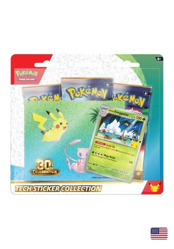 Blister Triplo Tech Sticker - Celebração De 30 Anos - Exeggutor De Alola  (ing) Triple Pack Tech Sticker - 30th Celebration - Alolan Exeggutor Pokemon # - Produto Original