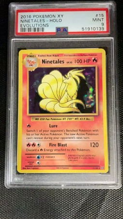 Pokemon Tcg Carta Graduada - 2016 Pokemon Xy Evolutions 15 Ninetales-holo Psa 9 Pokemon # - Produto Original