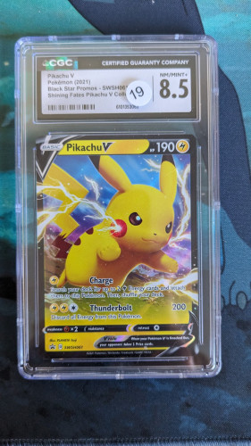Pokemon Tcg Carta Graduada - Pikachu 061 Cgc 8.5 Nm Pokemon # - Produto Original