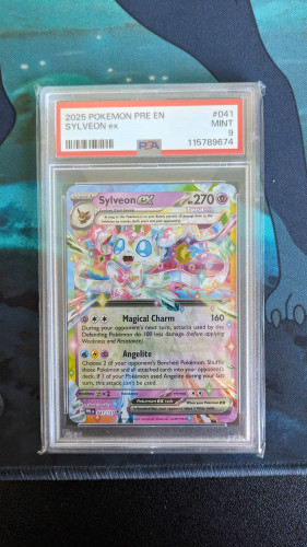 Pokemon Tcg Carta Graduada - Sylveon Ex #041 Psa 9 Pokemon # - Produto Original