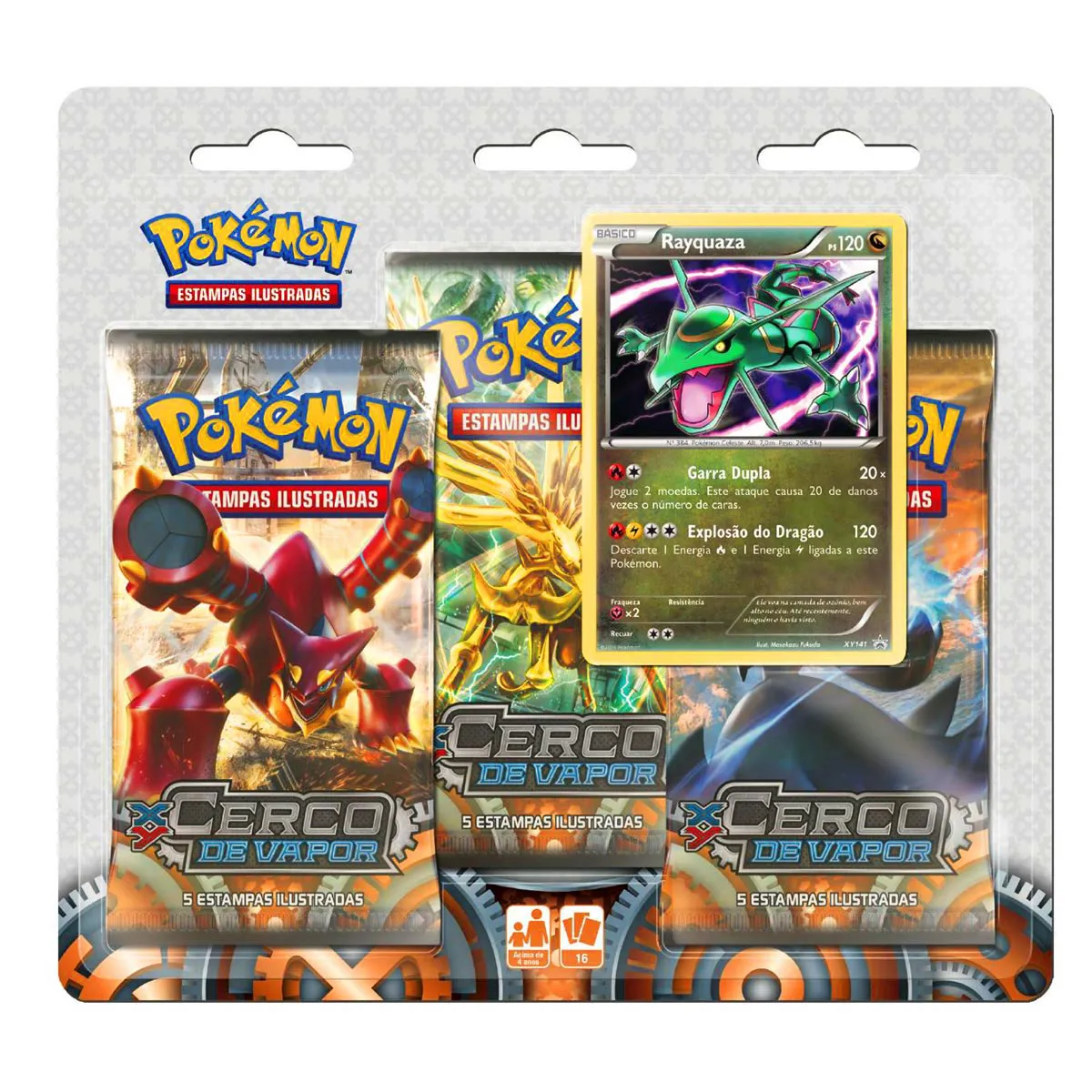 Pokemon Triple Pack Cerco De Vapor Rayquaza-Pokemon-
