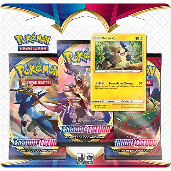 Pokémon Triplo Pack Espada E Escudo Morpeko-Pokemon-