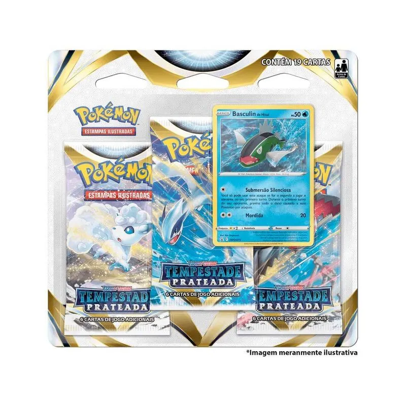 Pokémon Triplo Pack Tempestade Prateada  Basculin De Hisui-Pokemon-