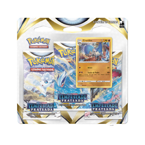 Pokémon Triplo Pack Tempestade Prateada Cranidos-Pokemon-