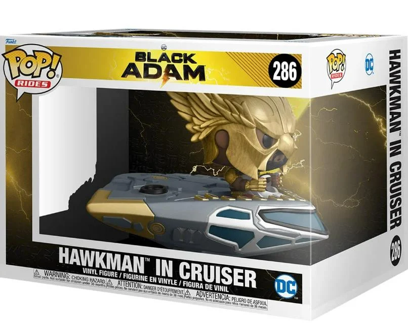 Pop! Rides Super Deluxe: Black Adam - Hawkman In Cruiser-Adão Negro-286