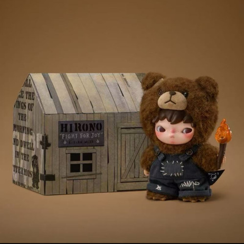 Action Figures Pop Mart Hirono Living Wild-Fight for Joy Plush Doll Original Lacrado-Hirono-