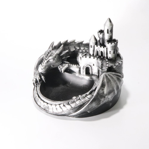 Porta Objetos Dragão Guardião e Cristais 3D Bowl RPG 20x20cm Fantasy # - Produto Original