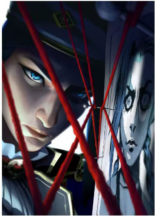 Poster Graffiti - CAITLYN - Pôster Arcano Decoração de Parede (Impressão Estética em Tela) Arcane League Of Legends # - Produto Original