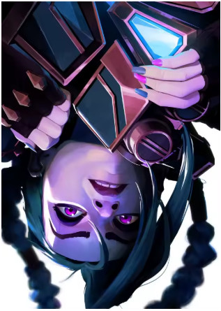 Poster Graffiti - JINX - Pôster Arcano Decoração de Parede (Impressão Estética em Tela) Arcane League Of Legends # - Produto Original
