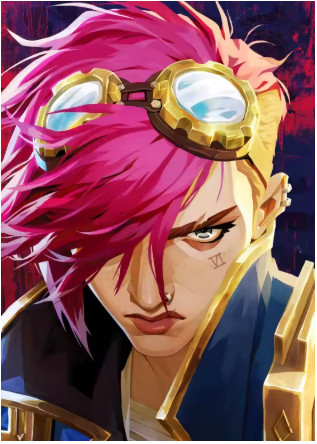 Poster Graffiti - V - Pôster Arcano Decoração de Parede (Impressão Estética em Tela) Arcane League Of Legends # - Produto Original