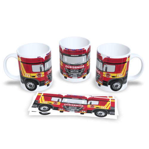 Presente Criativo: Caneca de Porcelana Caminhoneiro Apaixonado Vermelho Caminhão # - Produto Original