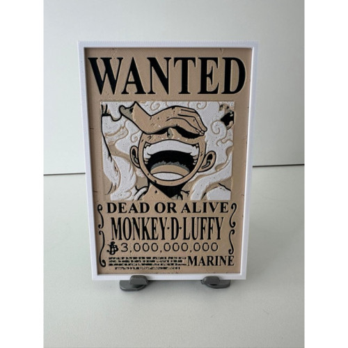 Quadro Auto-relevo One Piece Luffy Cartaz Procurado One Piece # - Produto Original