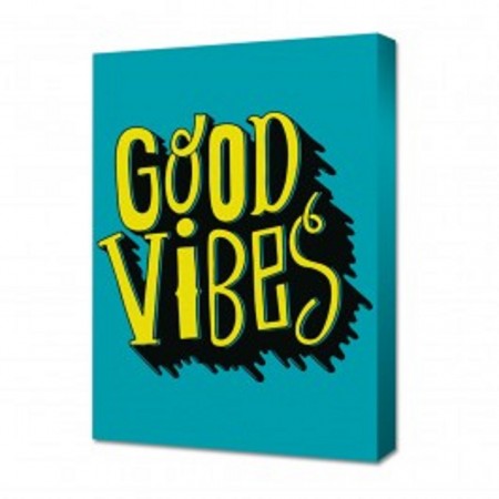 Quadro Canvas Haus For Fun Good Vibes 30x40-Frases-