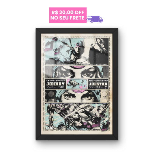 Quadro Decorativo A3 -  JoJo's Bizarre Adventure- Moldurado Premium Personalizado # - Produto Original