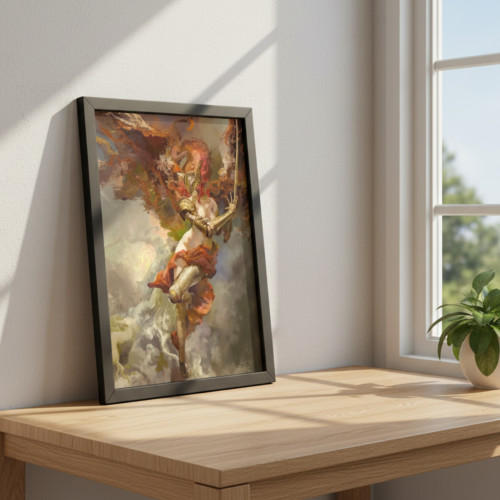 Quadro Decorativo A3 - Elden Ring - Malenia- Moldurado Premium - Moldurado - #