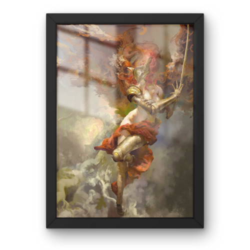 Quadro Decorativo A3 - Elden Ring - Malenia- Moldurado Premium-Moldurado-