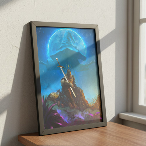 Quadro Decorativo A3 - Elden Ring - Modelo 006# - Moldurado Premium - Moldurado - #