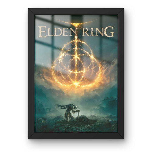Quadro Decorativo A3 - Elden Ring - Modelo 008# -moldurado Premium-Moldurado-