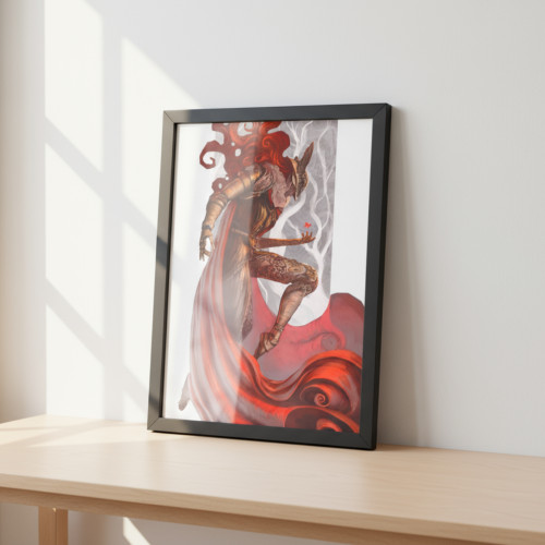 Quadro Decorativo A3 - Elden Ring - Modelo 015# - Moldurado Premium - Moldurado - #