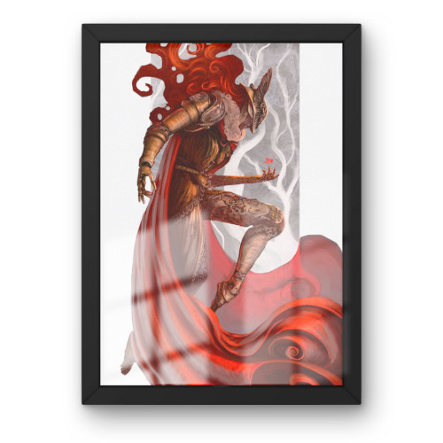 Quadro Decorativo A3 - Elden Ring - Modelo 015# - Moldurado Premium-Moldurado-