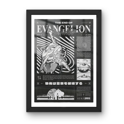 Quadro Decorativo A3 - Evangelion - Moldurado Premium Personalizado # - Produto Original