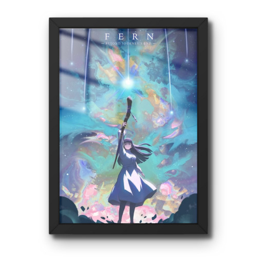 Quadro Decorativo A3 - Frieren E A Jornada Para O Além - Moldurado - Modelo Ii-Moldurado-