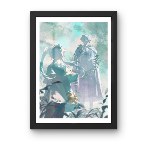 Quadro Decorativo A3 - Frieren e a Jornada para o Além - Moldurado Premium Personalizado # - Produto Original