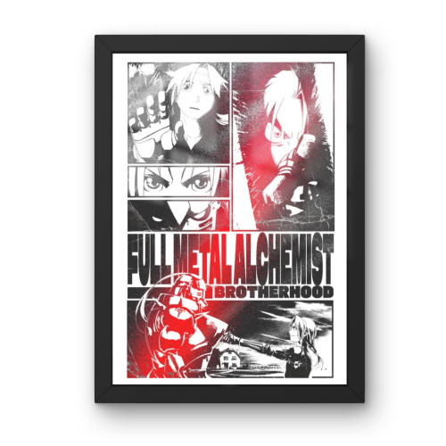 Quadro Decorativo A3 - Fullmetal Alchemist - Brotherhood - Moldurado Premium Personalizado # - Produto Original