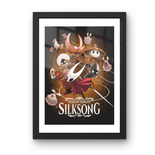 Quadro Decorativo A3 - Hollow Knight - Moldurado Premium Personalizado # - Produto Original